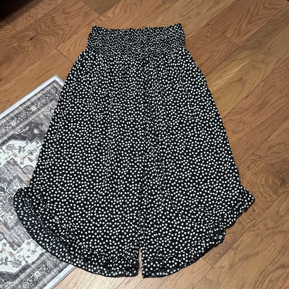 Emery Rose Pants - Black and White Polka Dot Women's Skirt